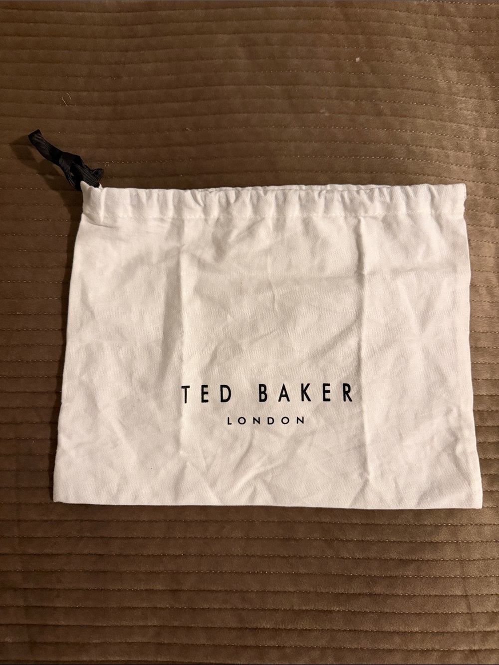 Ted Baker White Black Drawstring Dust Bag